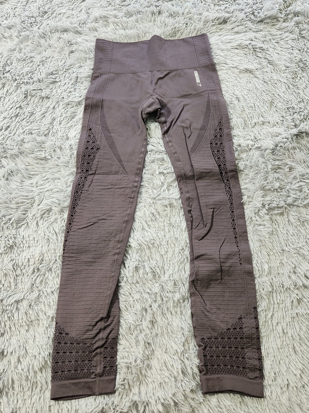 Gymshark Gray Seamless Cutout Detail 7/8 Length Leggings